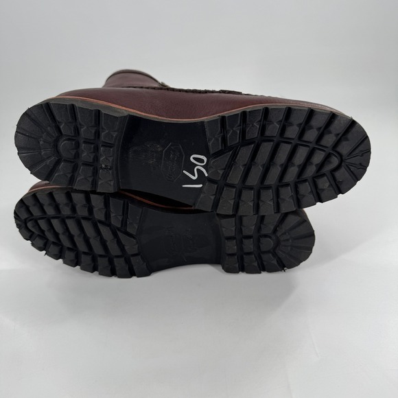 Gokey Upland Mens Handmade Brown Leather Lace Up Moc Toe Work Boots USA Sz 10 - Picture 4 of 10